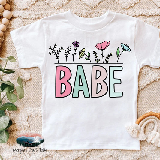 babe floral t-shirt